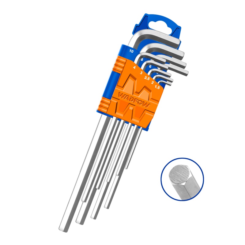 Extra-Long Arm 9Pcs Hex Allen Key Set