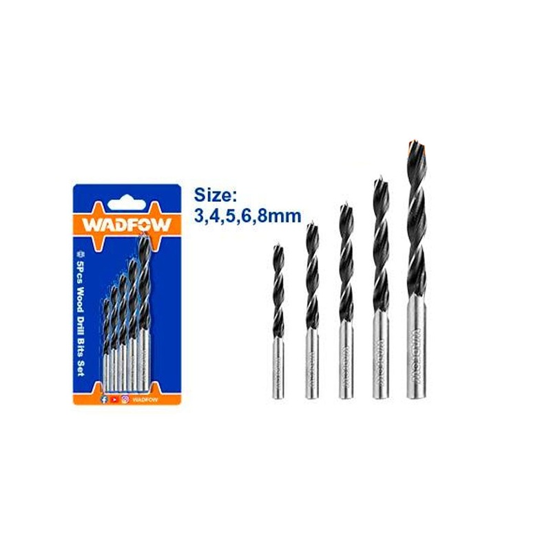 Set of 5 Diverse Wood Drill Bits Set WSJ3K01