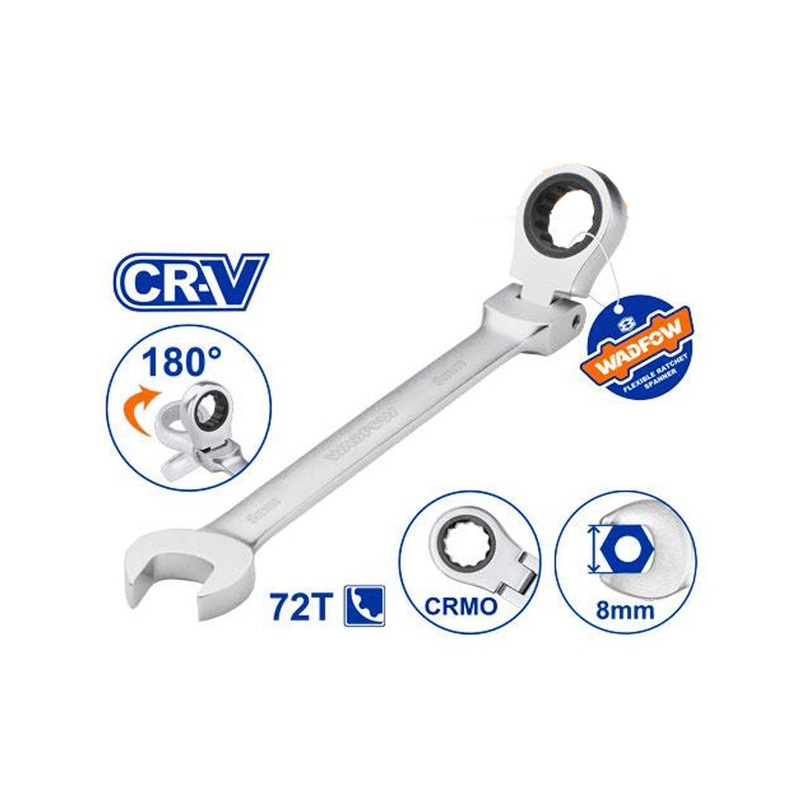 8mm-19mm Flexible Ratchet Spanner 180