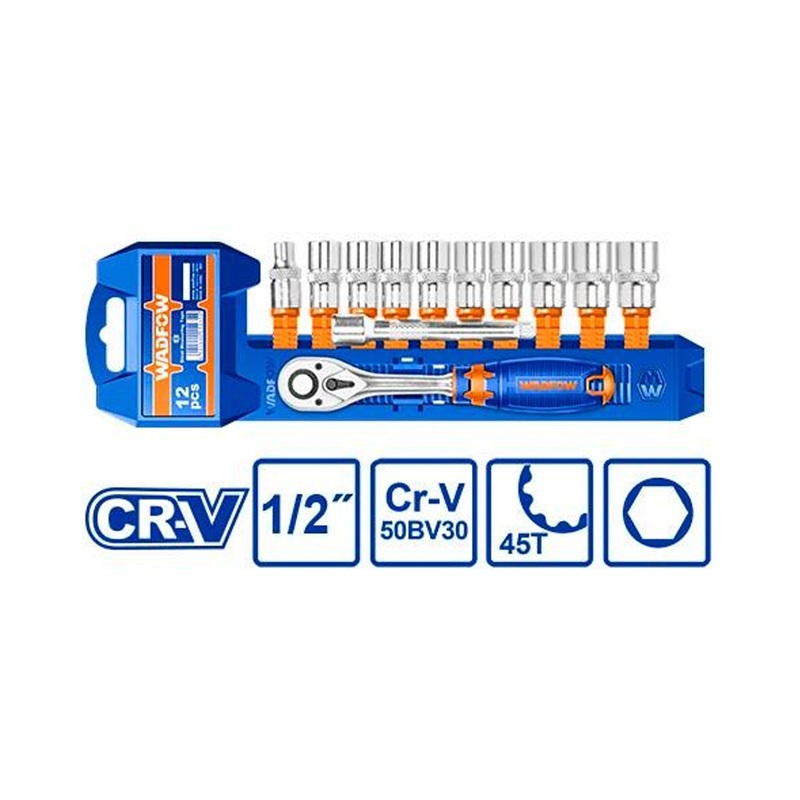 Socket Set 12 Pieces 1/2 Inches