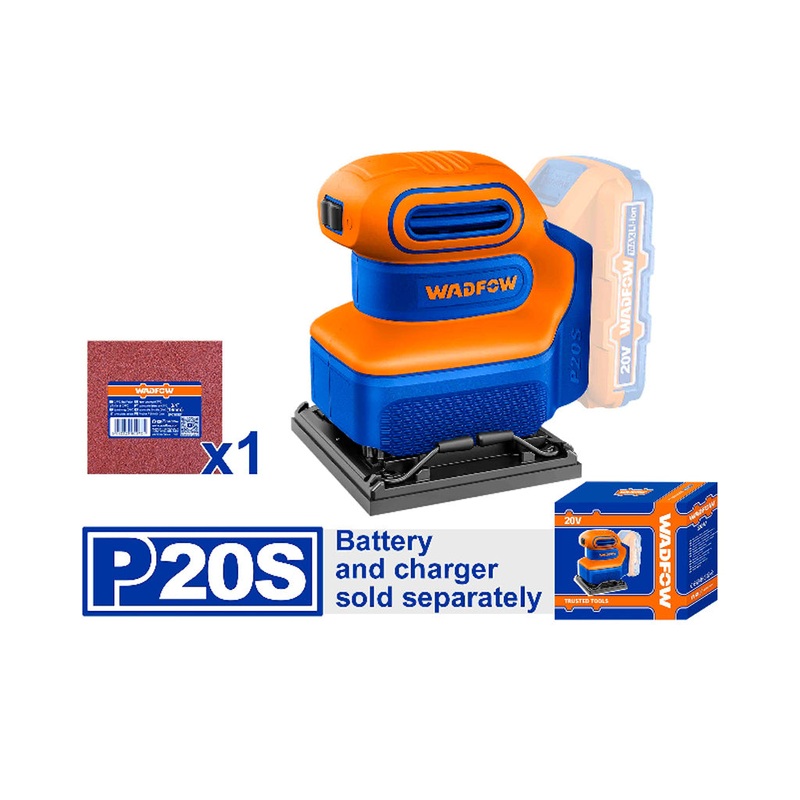 WRAP5010 Lithium-Ion Cordless Sheet Sander 20V P20S with 1 piece Sandpaper WAD-CT