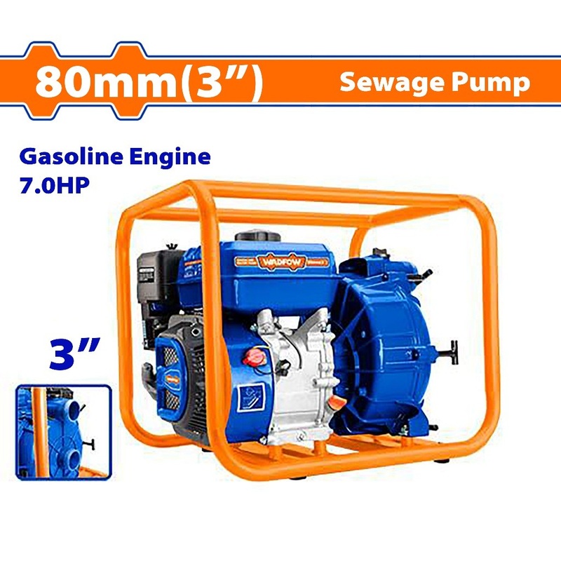 Wadfow WGW2A31 7.0HP Gasoline Sewage Pump 80mm(3in) 3.6L