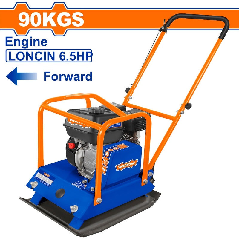 Wadfow WPM2A100 4.8kW(6.5HP) Gasoline Plate Compactor Vibrating Asphalt Soil 90kgs