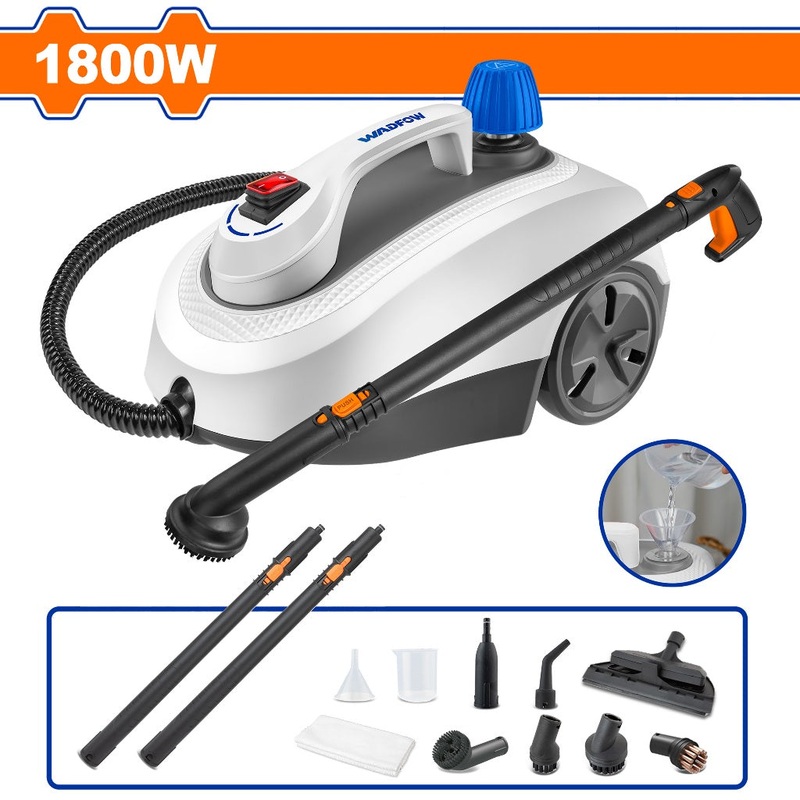 Wadfow WSC1515 Steam Cleaner 1800W (220V-240V~50/60Hz) With Working Light & Heating Light