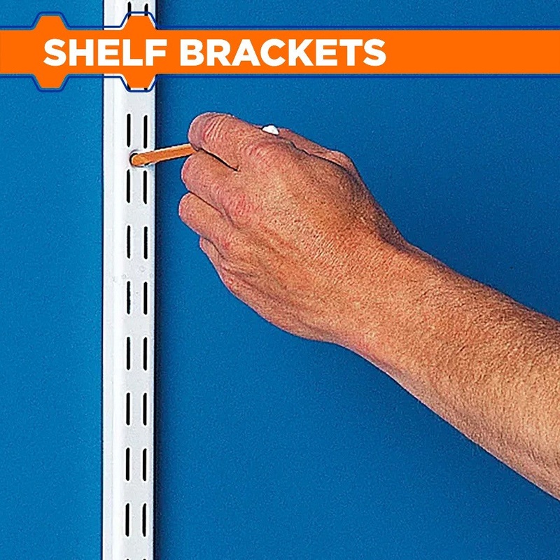 Wadfow 1.6mm Thickness Heavy Duty Shelf Track Brackets for Shelf Track Insert SOLD PER PIECE