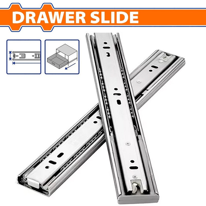 Wadfow 2PCS/SET Full Extension Ball Bearing Drawer Slide