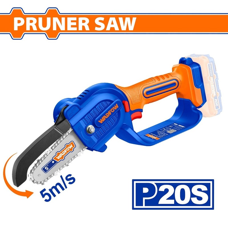 Wadfow P20S/20V 5inches(130mm) Lithium-Ion Cordless Pruner Saw Bar