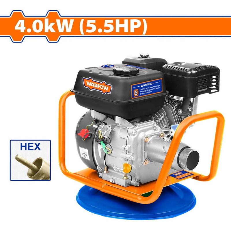 Wadfow WGB2A12 Industrial Gasoline Concrete Vibrator (Hex-Type) 4.0kW (5.5HP)