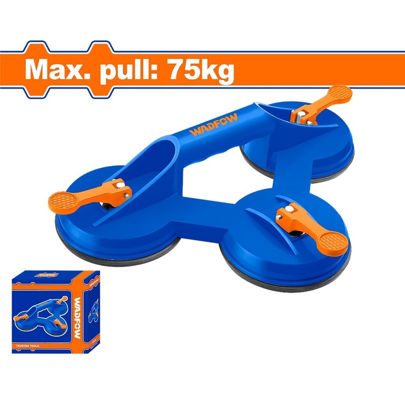 Wadfow WKR1G75 Triple Sunction Claw Cup for Glass Sucker 115mm Max Pull 75kg