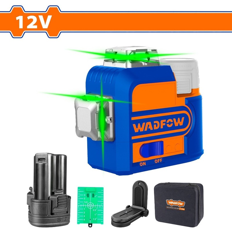 Wadfow WLE8M12 12V Cordless 3D Self-Levelling Angle Green Laser Level