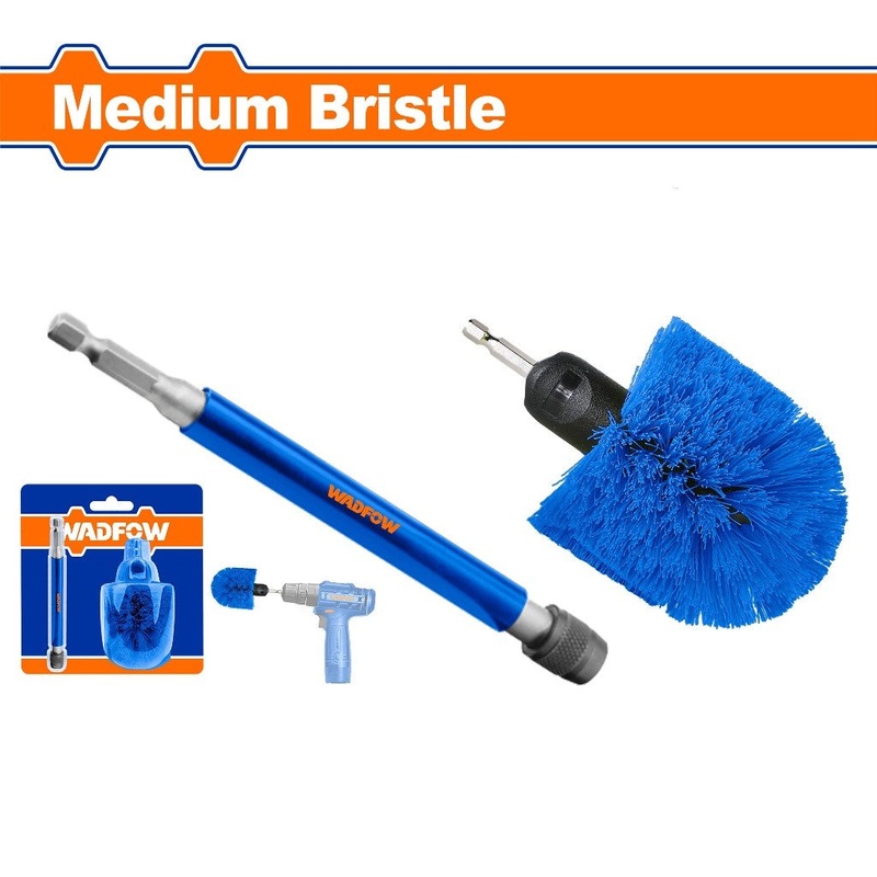 Wadfow WND2404 Industrial 2PCS/Set Abrasive Bristle Brush with Extension Holder