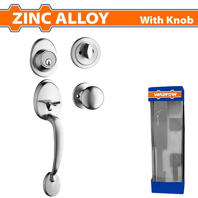 Wadfow WUH2501 Handle Set with Single Cylinder and Knob Interior