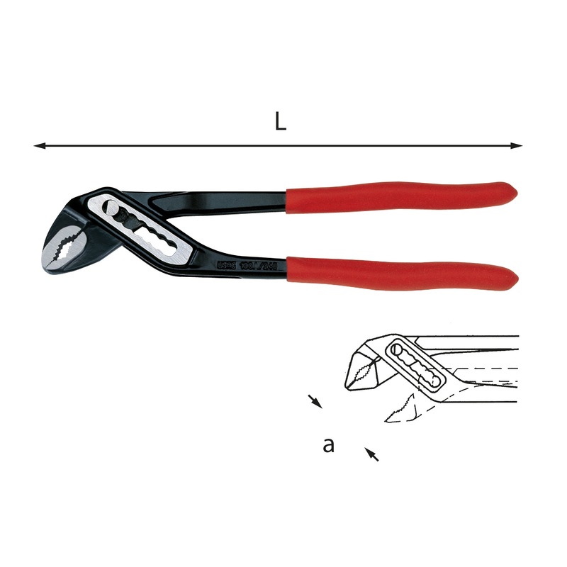 180 C - Adjustable pliers with closed hinge - Usag