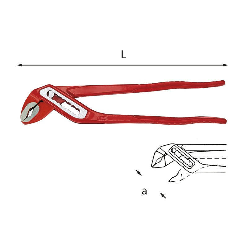 180 V - Adjustable closed hinge pliers - Usag