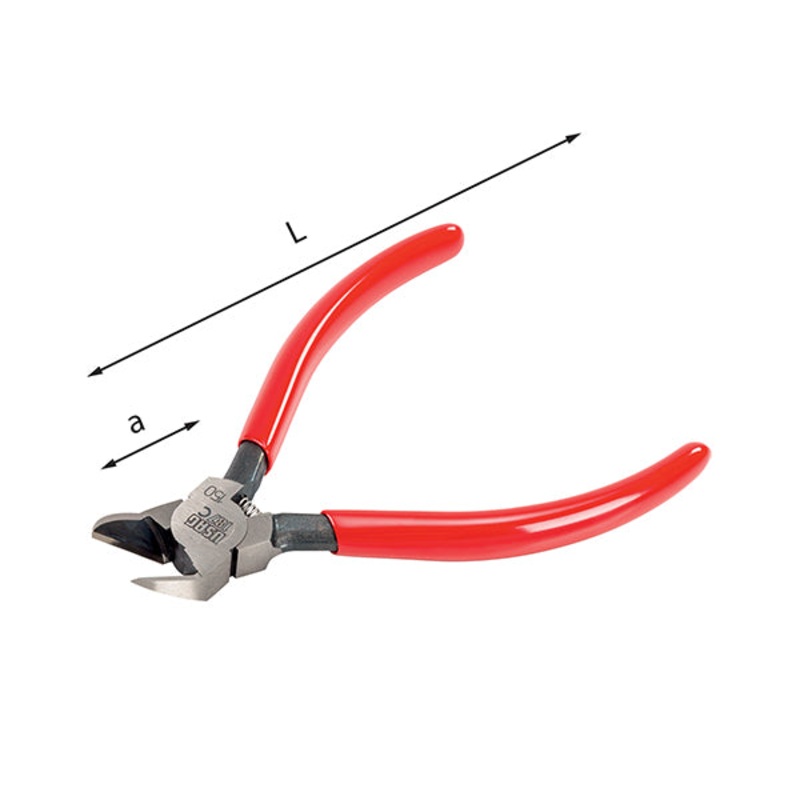 187 C - Diagonal flush cutting nippers bent at 45 for plastic materials - Usag - U01870001