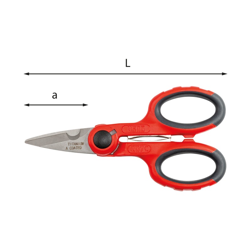 207 C - Electrician's scissors - steel blades - Usag - U02070004