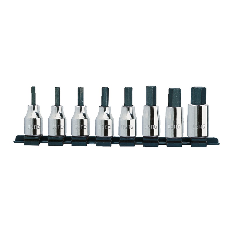234 1/2 N/S8 - Set of 8 socket wrenches for hexagon socket screws - Usag - U02342510