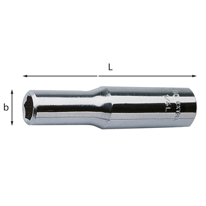 235 1/4 EL - Long socket wrenches with hexagonal mouth - Usag