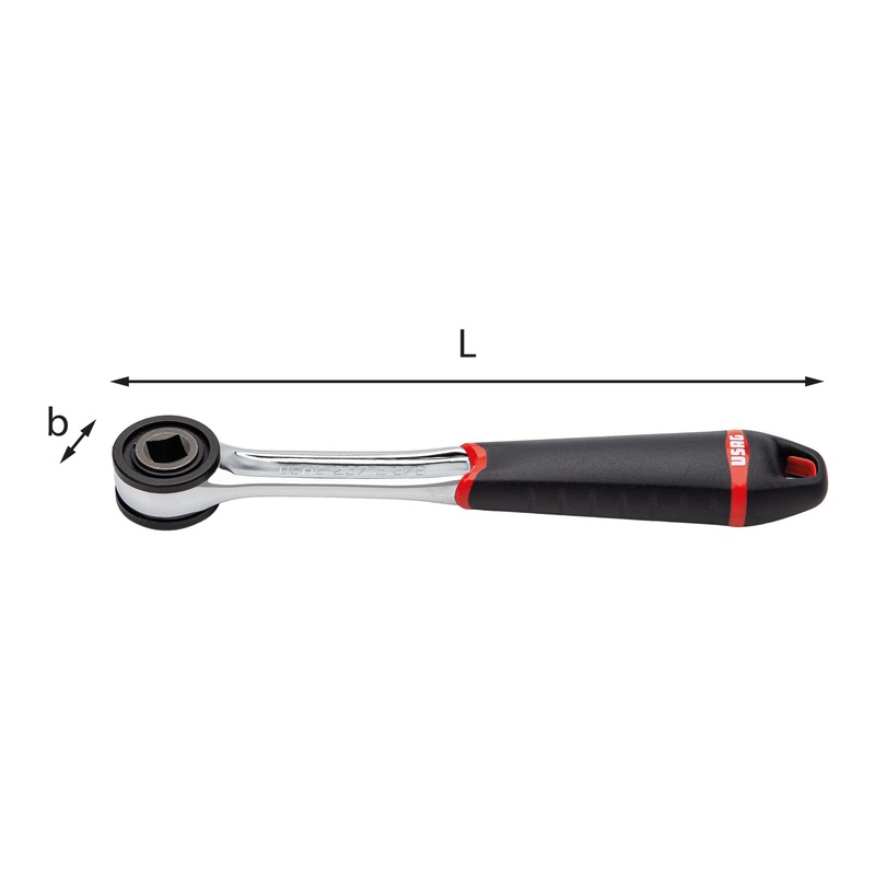 237 E 3/8 - Ratchet with female square drive - Usag - U02370045