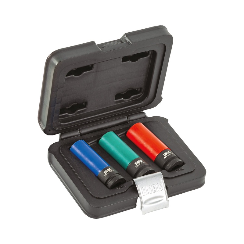 270 C/C3 - Modular case assortment with machine sockets for alloy wheels with Teflon protection (3 pcs) - Usag - U02700106