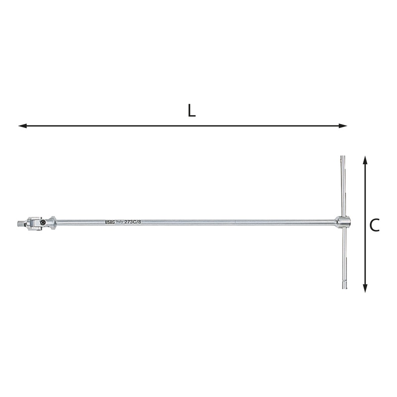 273 C - Articulated wrenches with hexagonal male - Usag