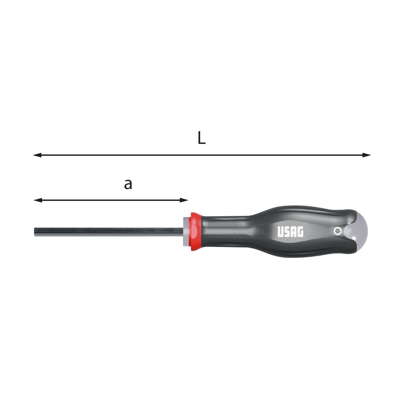 280 D - Hexagonal male wrenches with handle - Usag