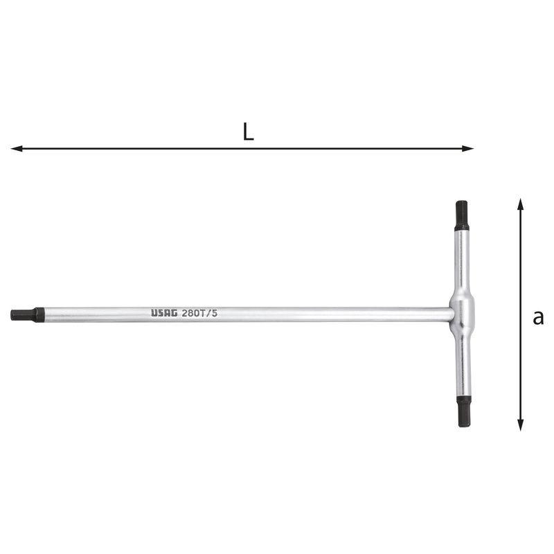 280 T - T wrenches with hexagonal male - Usag