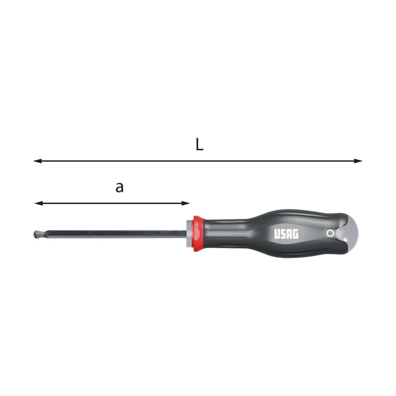 280 TS - Male hex wrenches with spherical head with handle - Usag