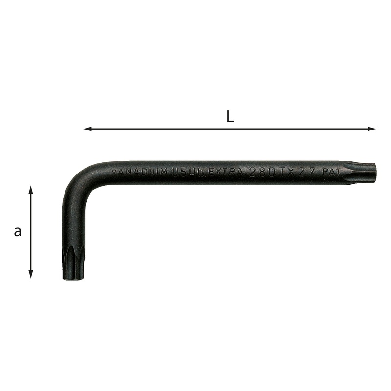 280 TX - Bent male keys for torx screws - Usag