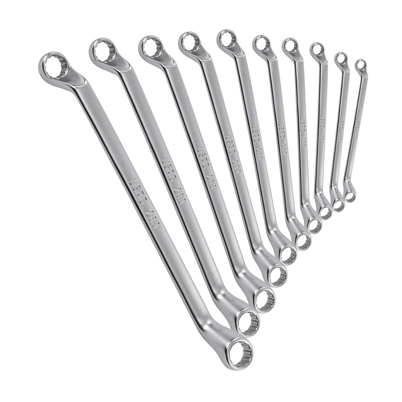 283 SE10 - Set of 10 curved double ring wrenches - Usag - U02831406
