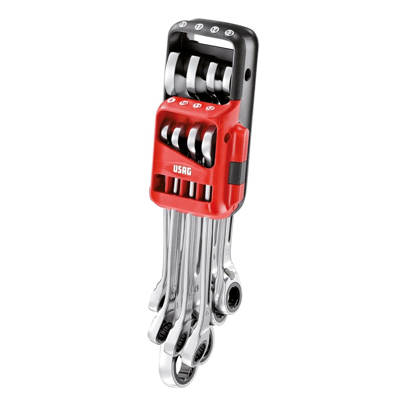 285 KA/DS8 - Set of 8 ratchet combination wrenches with sealing ring - Usag - U02856058