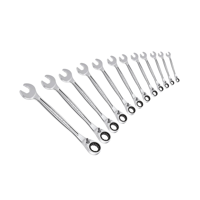 285 KA/SE12 - Set of 12 ratchet combination wrenches with sealing ring - Usag - U02856078