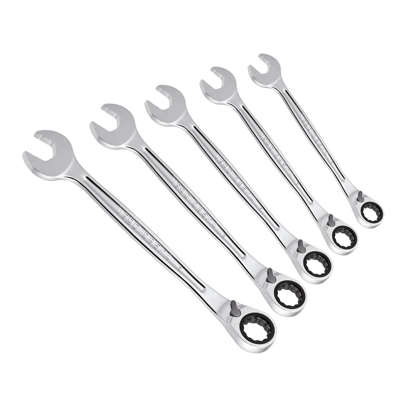 285 KA/SE5 - Set of 5 ratchet combination wrenches with sealing ring - Usag - U02856074