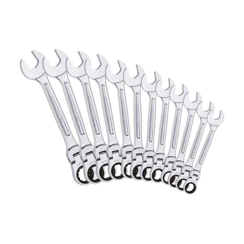 285 KF/SE12 - Set of 12 ratchet jointed combination wrenches - Usag