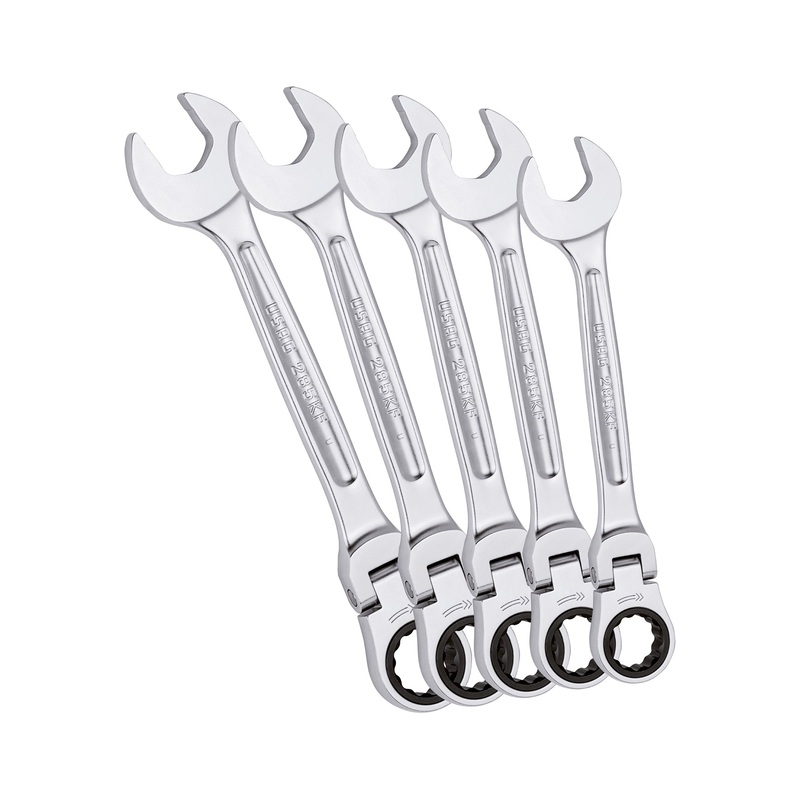 285 KF/SE5 - Set of 5 swivel ratchet combination wrenches - Usag - U02856160