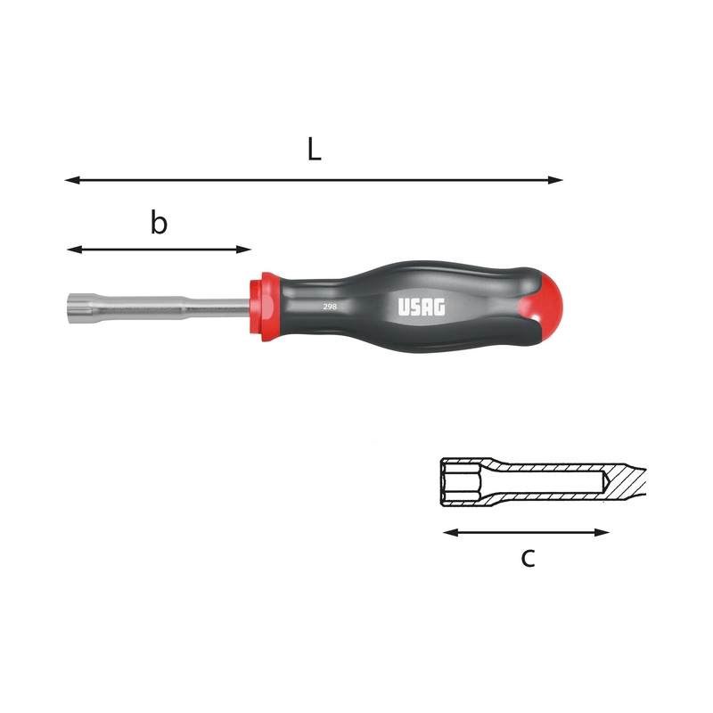 298 - Hexagonal socket wrenches with handle