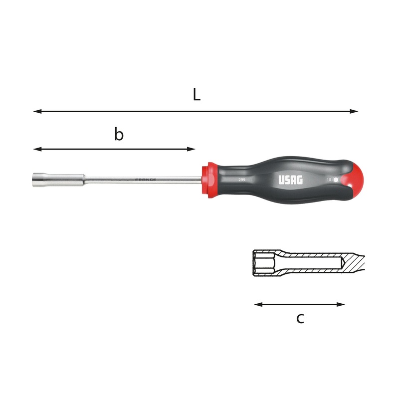 299 - Hexagonal socket wrenches with handle