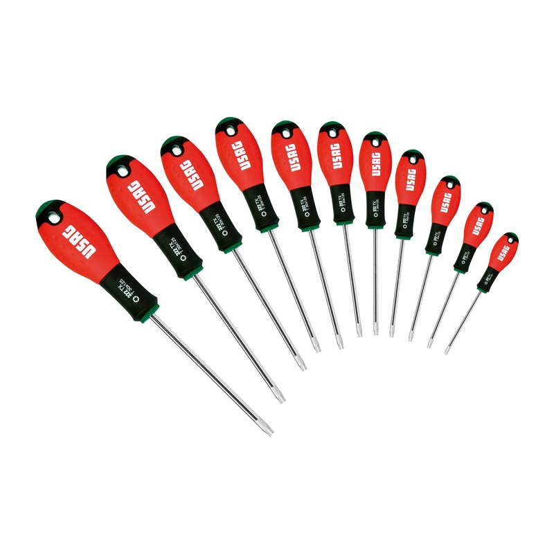 322 TX/S11 - Set of 11 screwdrivers with torx imprint - Usag - U03220266