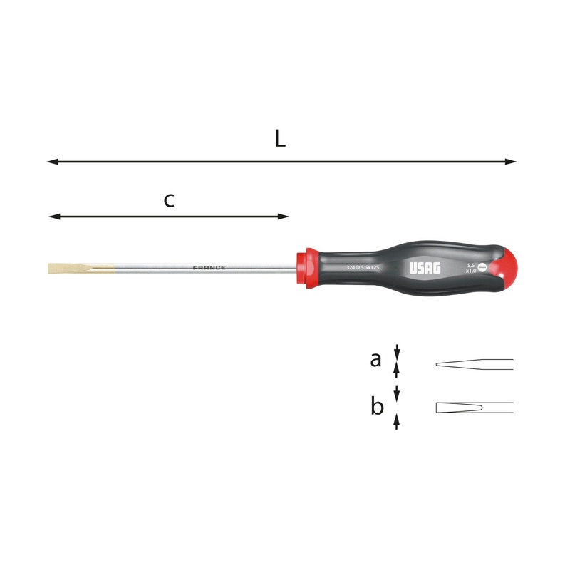 324 D - Screwdrivers for slotted screws - Usag