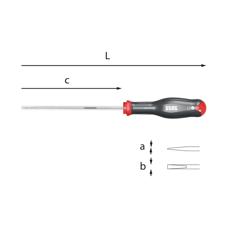 324 - Screwdrivers for slotted screws - Usag