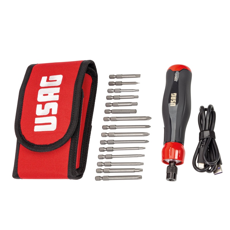 324 XP/B16 - Electric screwdriver in case with inserts (16 pieces) - Usag - U03240801