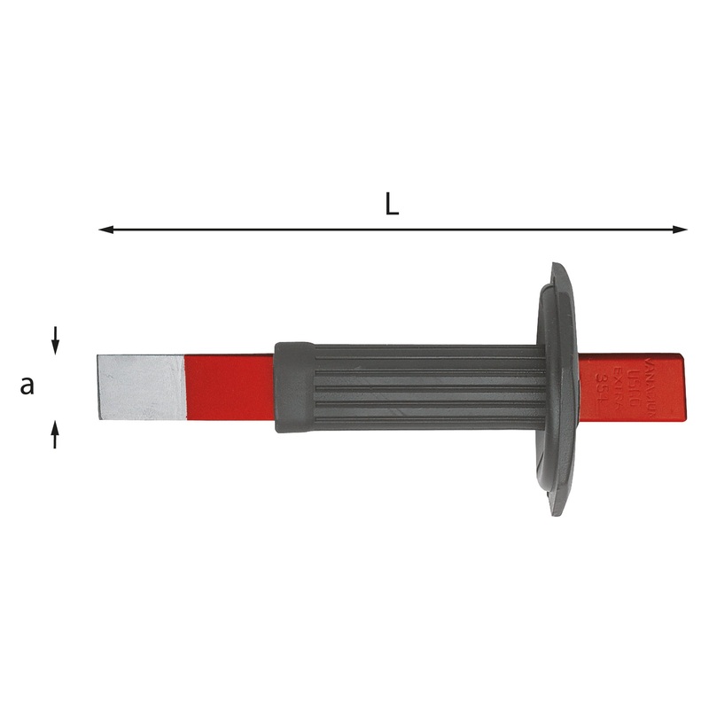354 A - Extra flat chisel with hand guard - Usag - U03540002