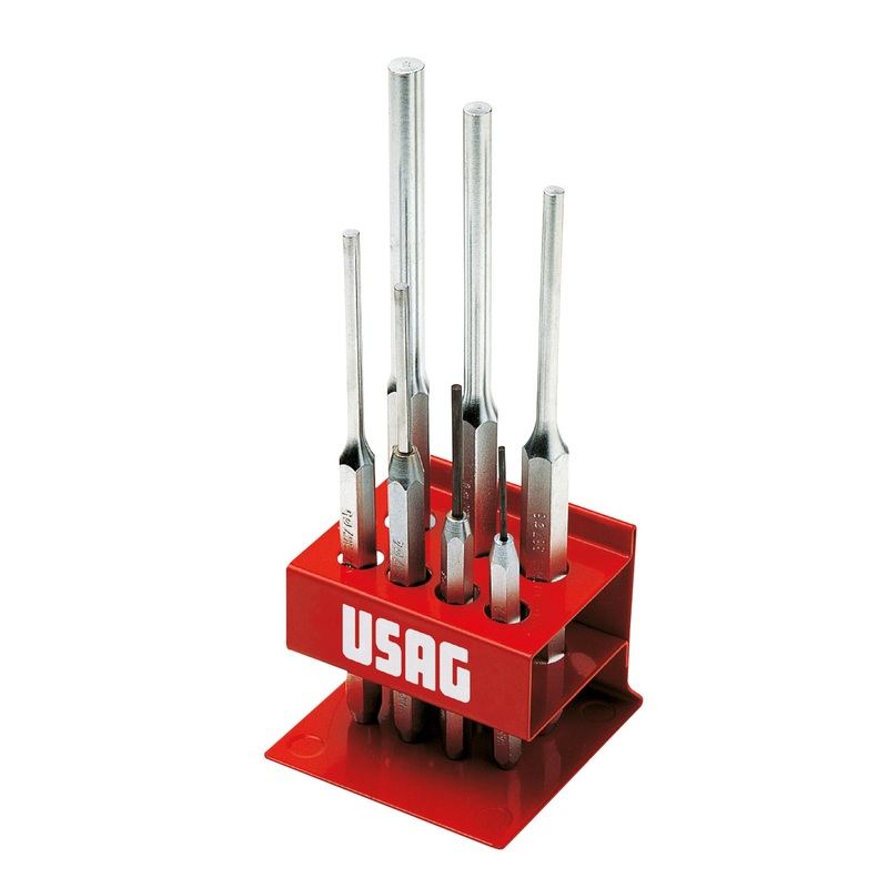 367 S7 - Set of 7 pin punches complete with support - Usag - U03670181