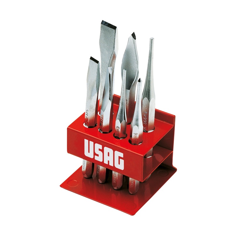 372 S7 - Assortment with sheet metal support (7 pcs) - Usag - U03720082