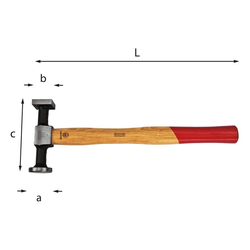 393 - Hammer with flat round and square heads - Usag - U03930001