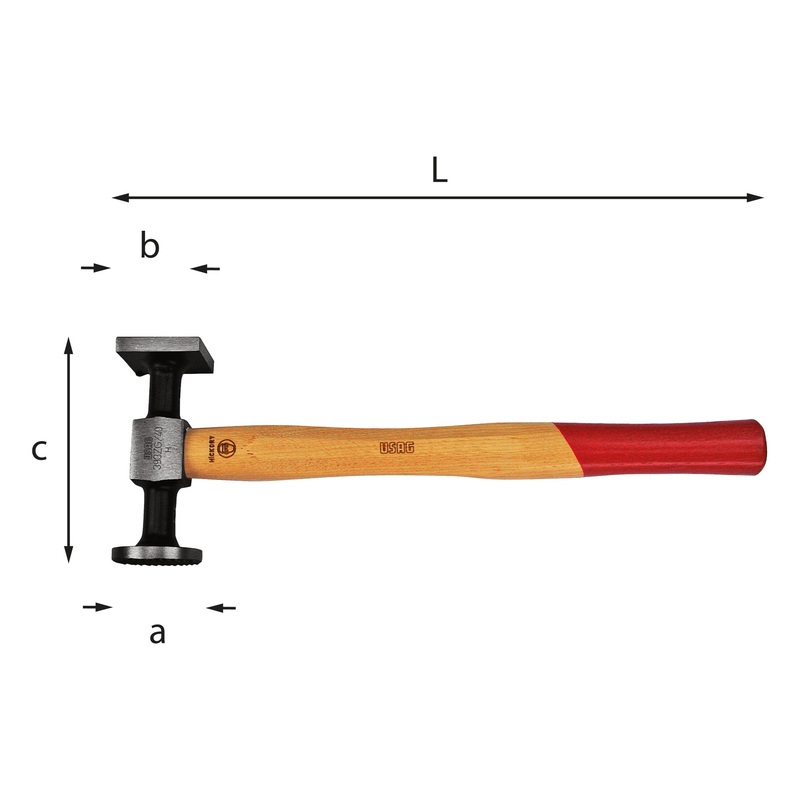 393 ZG - Hammers with round, knurled and smooth square heads - Usag