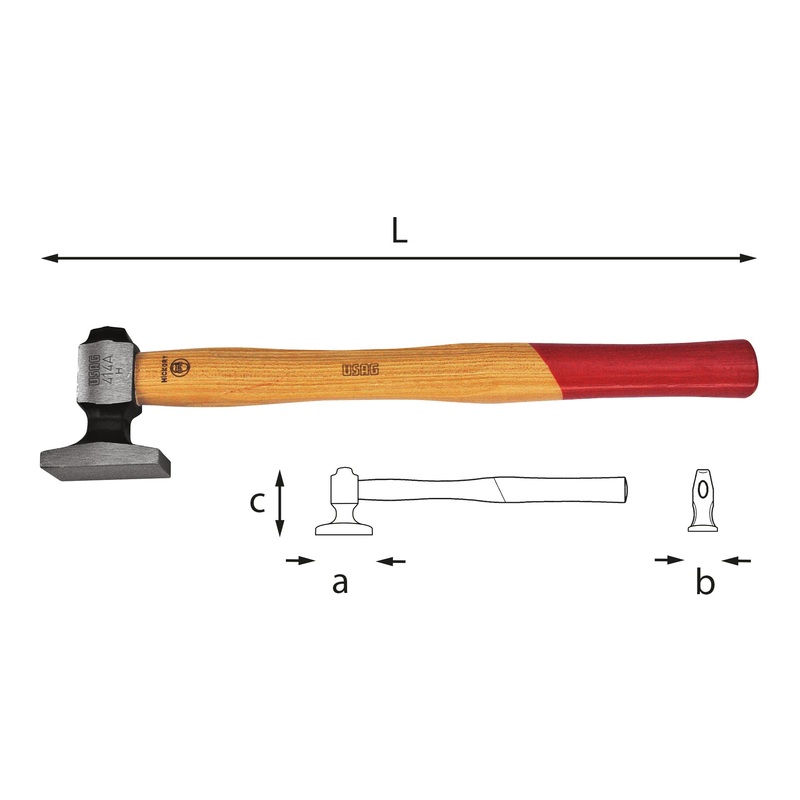 414 A - Flat head hammer - Usag - U04140001