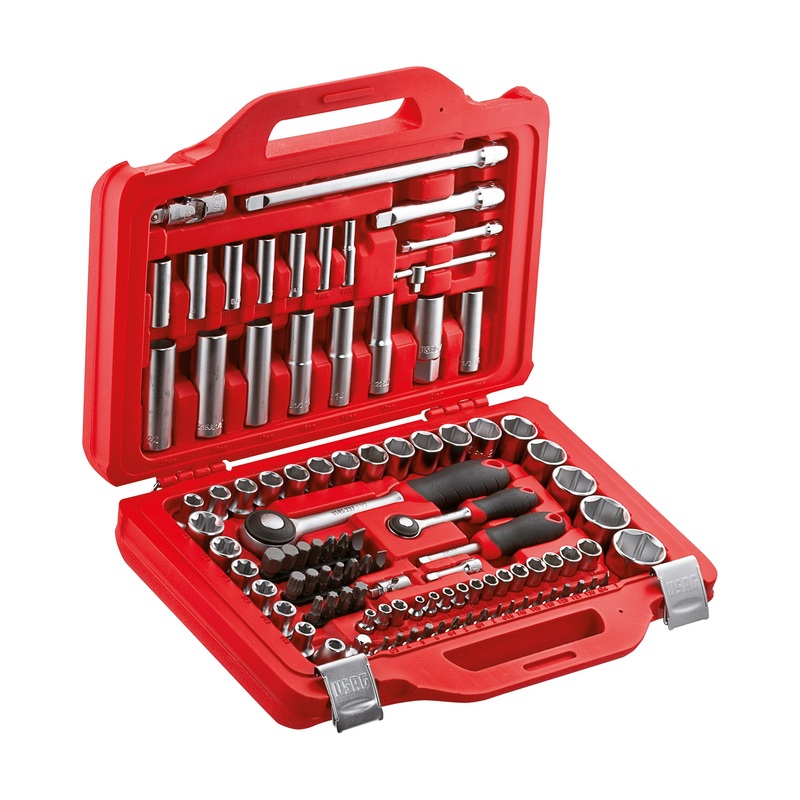 601 1/4-1/2 J100 - Modular assortment in case with hexagonal sockets and screwing inserts (100 pcs) | Usag - U06010011