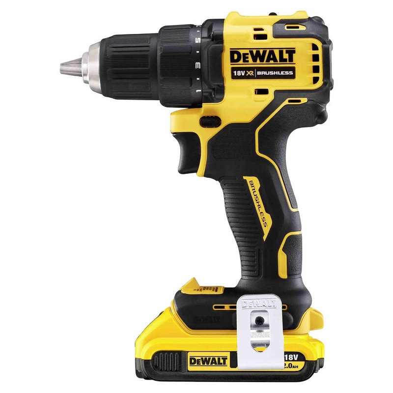 18V screwdriver drill 2 2.0Ah BRUSHLESS batteries in TSTACK CASE and ACCESSORIES - DeWALT