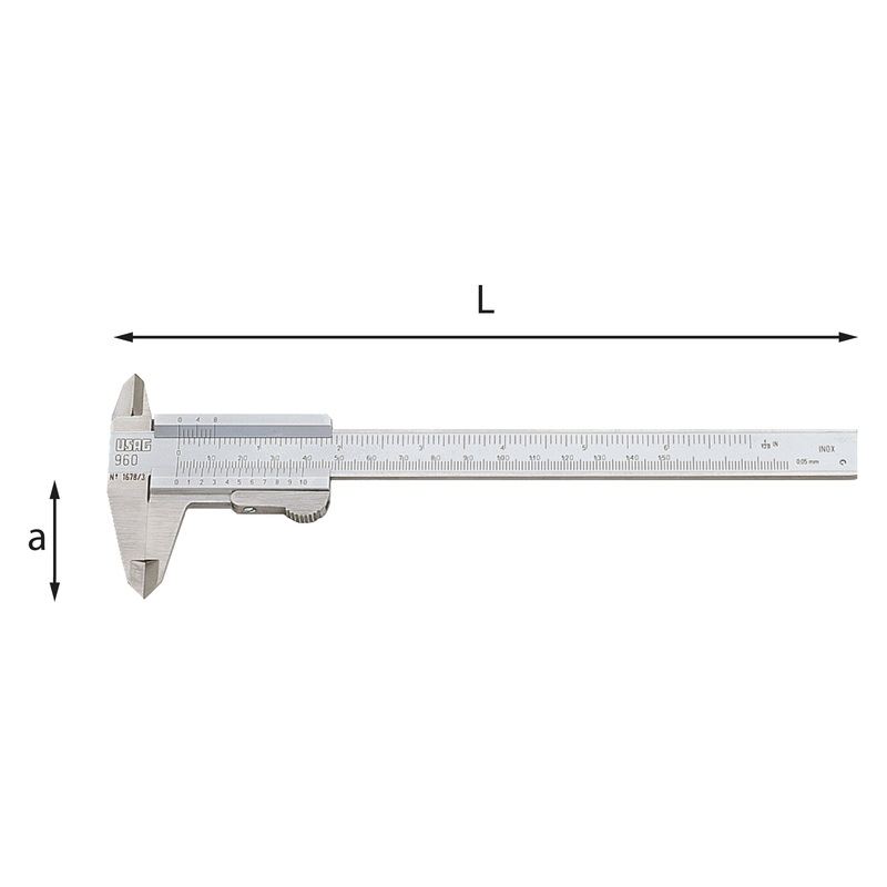 960 - Vernier caliper twentieth - Usag - U09600010